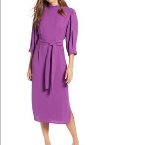 Halogen Midi Tie Waist Dress